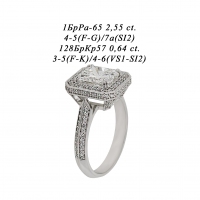Кольцо с бриллиантами из белого золота З1353 