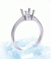 Кольцо из белого золота с 4 крапанами СМ-020