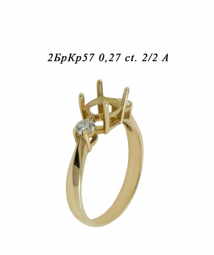 Кольцо-каст из желтого золота с бриллиантами ЗДПЧ110-6171-6 