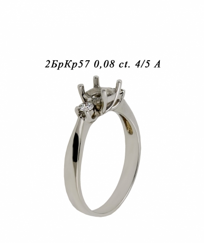 Кольцо-каст из белого золота с бриллиантами ЗДПБ110-5801   
