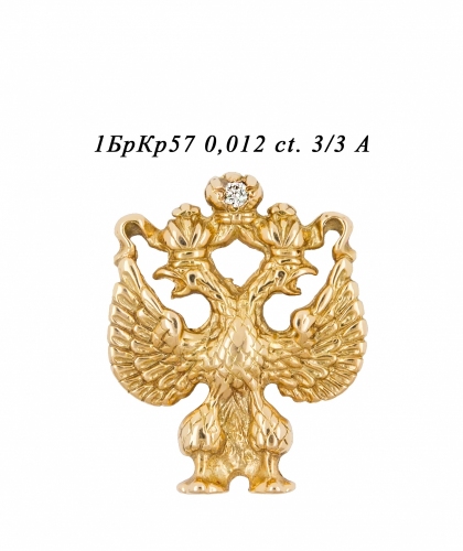Значок из желтого золота с бриллиантом С1400211 
