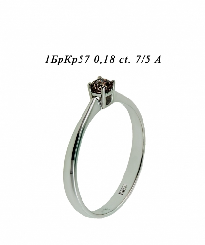 Кольцо из белого золота с бриллиантом 04228_0168  