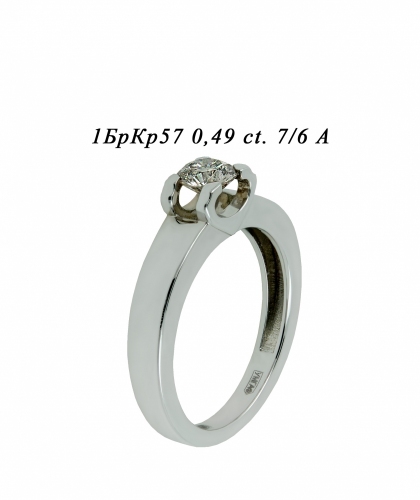 Кольцо из белого золота с бриллиантом П166Х117 